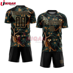 Camisetas de fútbol de poliéster 100% hechas a medida de alta calidad, uniformes de fútbol hechos a medida para entrenamiento deportivo de niños, técnicas lavadas - Product Image 2