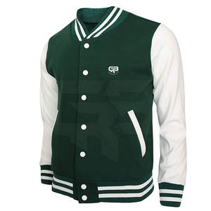 Hommes de haute qualité coton Baseball College Letterman veste sur mesure hiver Stand long vêtements polaire tissu High Street nouveau - Product Image 1