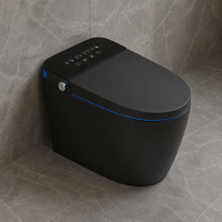 Toilette intelligente haut de gamme avec siège chauffant et lumière ambiante LED pour salle de bain moderne