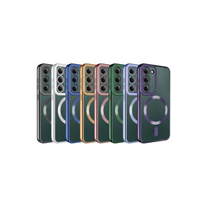 Coque en silicone Netzy compatible avec la recharge sans fil MagSafe SAFAS pour Samsung Galaxy S23 - Argent/Blanc - Product Image 2