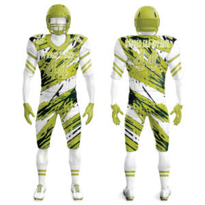 Ensemble de maillots de football américain personnalisés multicolores en polyester respirant à séchage rapide avec sublimation intégrale pour adultes, tailles plus grandes - Product Image 4