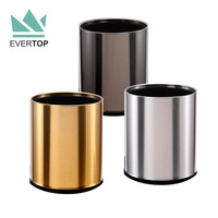 RD-01 10L à toit ouvert moderne en acier inoxydable poubelle maison chambre poubelle maison chambre poubelles pour chambre d'hôtel poubelles