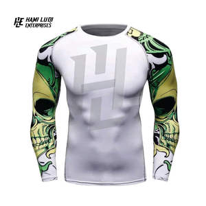 Venta al por mayor 2025 personalizado MMA Rash Guard sublimación personalizada impresa Bjj Rash Guard entrenamiento de lucha de alta calidad Rash Guard - Product Image 4