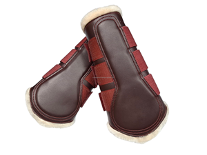 Botas de equitación elásticas con velcro en azul marino, rosa, gris, negro, marrón, verde, burdeos y azul cielo para cepillado de caballos - Product Image 2