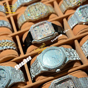 Oogverblindend Full Moissanite Automatisch Horloge Groothandel Iced Out Hiphop Diamond Horloge Voor Heren Luxe Stijl - Product Image 6