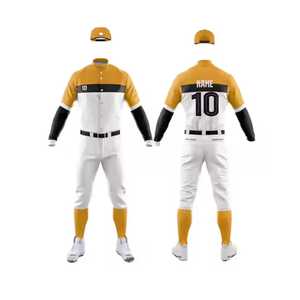 Sublimación personalizada Uniformes de béisbol para adultos 100% Kit de uniforme de béisbol de poliéster Oferta de paquete de tamaño grande para equipo de uniforme de Softbol - Product Image 2