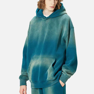 Sweat-shirts à capuche unisexes de qualité supérieure, effet délavé, 100% coton, 500 g/m², taille oversize, broderie personnalisée, logo sur mesure - Product Image 5