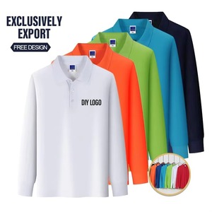 FZ vente en gros 100% polyester à manches longues pour hommes pour polos Logo personnalisé impression tissu éponge uni 200 grammes poids - Product Image 6