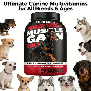 OEM/ODM Suplemento Canino de Alta Proteína para Ganho Muscular com Aminoácidos para Filhotes e Cães Adultos – Construtor Muscular Premium - Product Image 2