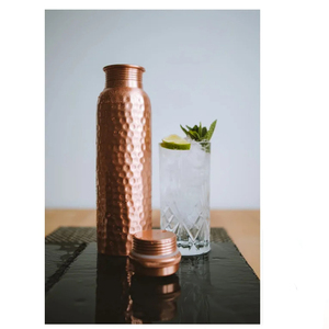 Botella de agua de cobre hecha a mano clásica con diseño moderno único estilo personalizado última decoración botella de agua - Product Image 5