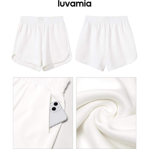 Tissu léger absorbant la sueur chez les femmes coupe taille haute offrant confort et style pour les shorts pour femmes en toute occasion - Product Image 6