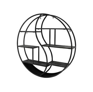 Industrial hanging circular <b>wall</b> <b>shelf</b> <b>wall</b> <b>mounted</b> storage <b>shelf</b> for home hotels living room kitchen decor made in india 2023 - Product Image 2