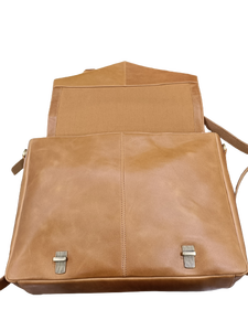 Sac messager léger rembourré pour ordinateur portable en cuir véritable unisexe étui de style d'affaires tendance pour le bureau pour hommes et femmes - Product Image 2