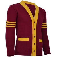Cárdigan de Invierno de Manga Larga para Hombre, el Más Vendido al por Mayor, con Botones Cubiertos, Transpirable, Antiarrugas, Logotipo Frontal, Grueso