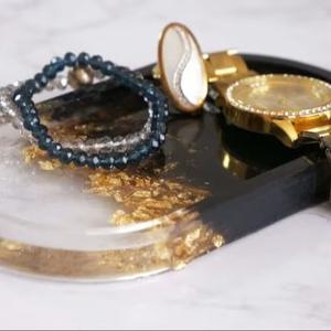 Resin <b>Decorative</b> Tray in Multiple Colors Cosmetic Organizer Home <b>Decor</b> Oval Resin Tray Vanity Tray High Quality - Product Image 4