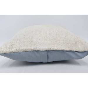 Oreiller Patchwork Kantha en laine beige 18x18 pouces Technique tissée de conception carrée vintage de luxe pour la literie canapé Portable Noël - Product Image 5