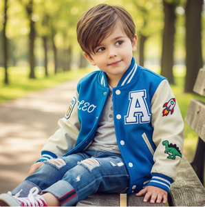 Veste de baseball pour enfants personnalisable avec nom et initiales - Product Image 2