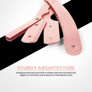 มีดโกนหนวดแบบตรงพร้อมใบมีดสแตนเลสสำหรับช่างตัดผม - Product Image 4