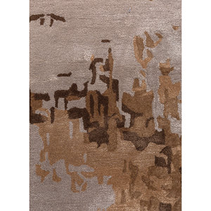 Genesis Hand Tufted <b>Wool</b> & Viscose Rugs Beige & <b>Brown</b> Abstract Pattern for Home Use-Tnq-4389 - Product Image 3