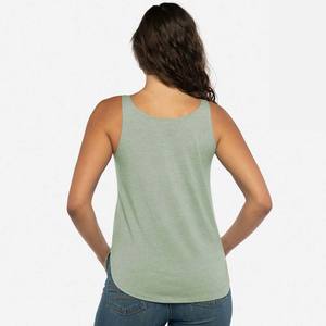 <b>Women's</b> Basic Style <b>Sleeveless</b> <b>Shirt</b> Cotton Spandex Workout Crew Neck Adults Tank Top - Product Image 3