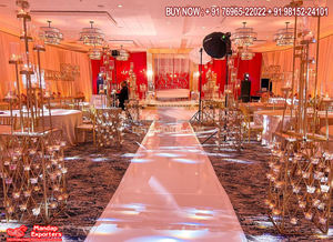 Romantic Wedding Reception Stage Candelabra <b>Stand</b> Wedding Stage <b>Backdrop</b> Candle <b>Stands</b> Metal Candle Sticks for Wedding Stage - Product Image 5