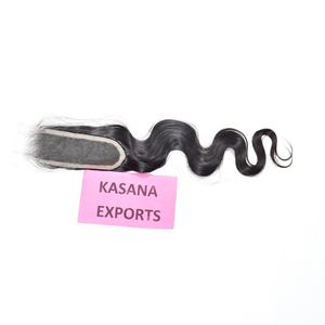 Extensiones de cabello humano ondulado de doble trama, máquina cruda India alineada con cutícula barata al por mayor, cierre 2*6 - Product Image 3