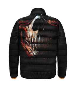 Men's Customized Color Waterproof Plus Size Puffer Jacket with Stand Collar Polyester Fiber Filled Winter Shiny Design - Product Image 2