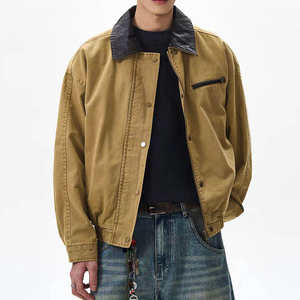 Chaqueta Bomber de Invierno para Hombre, Uso en Exteriores, Gruesa, Transpirable, Mangas Largas, Bolsillo Delantero, 100% Algodón, Personalizable - Product Image 3