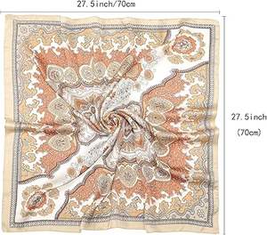 High Quality Heat-Transfer Printed Square Scarf New Design 2026 Fully Customized Premium Quality 100% Cotton Eco-Friendly Men's - Product Image 2