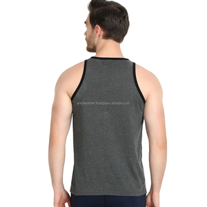 ที่กําหนดเองทําขนาดบวกยิมเสื้อกล้ามสีเทาผู้ชายขนาดใหญ่ผ้าฝ้ายสตริงเกอร์ผู้ชายเสื้อกล้ามที่มีโลโก้ที่กําหนดเอง - Product Image 4