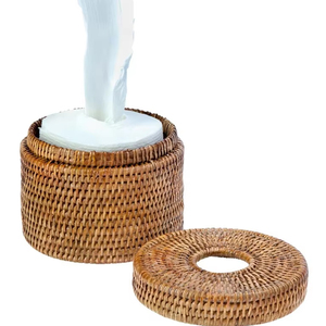 Porte-papier toilette sur pied, boîte de rangement artisanale, écologique, naturel, décoration intérieure et extérieure, vente en gros du Vietnam - Product Image 1