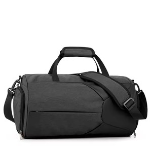 2024 moda hombres gimnasio deportes hombro inclinado bolsa de entrenamiento forma de barril bolsa de viaje de lona mejores materiales precios bajos - Product Image 6