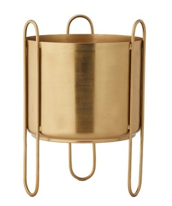 Juego de 2 macetas de metal para decoración del hogar hechas a mano modernas, macetas de hierro con soporte, jarrón de suelo versátil para uso doméstico - Product Image 5