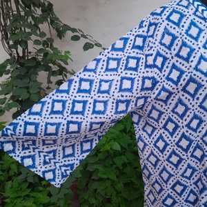 Vestido Largo Informal de Algodón con Estampado en Bloque, Cuello en V, Bolsillos Holgados, Ropa Casual de Vacaciones para Mujer, Venta al por Mayor - Product Image 5