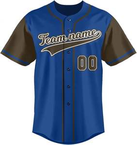 Camiseta de béisbol de sublimación de poliéster hecha a medida para hombre, camisetas de softbol sólidas, camiseta de béisbol, camiseta de béisbol personalizada - Product Image 1