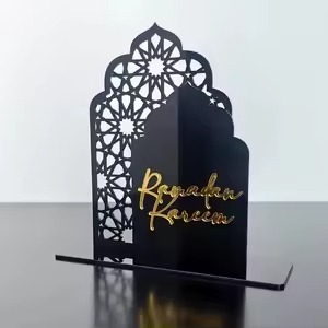 Faroles Decorativos Modernos de Hierro con Forma de Luna Árabe para Centros de Mesa de Boda, Decoración del Hogar para Ramadán y Eid - Product Image 6