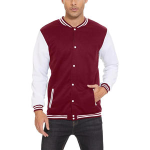 Chaqueta Universitaria Casual para Hombre OEM, Logotipo Bordado Personalizado, Chaqueta de Invierno Vintage de Lona Ecológica, Cuello Alto Transpirable, Talla Grande - Product Image 1