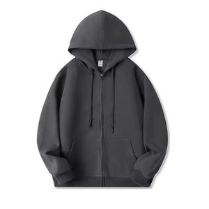 Vente en gros de sweats à capuche zippés | Sweat à capuche en coton brodé personnalisé | Streetwear décontracté à cordon avec logo sur ZOHAN CREATIONS - Product Image 3