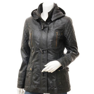 Chaqueta de Cuero Genuino Satinado de Alta Calidad para Mujer, Nueva Colección 2025, Precio de Fábrica 100%, para Otoño - Product Image 1