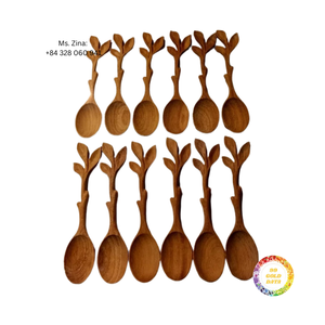 Cuchara Decorativa de Madera con Diseño Floral para Decoración del Hogar - Product Image 4