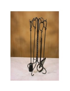 Excellent Fireplace Tools Wood <b>Poker</b> Kit Metal Stand Iron Black Painted Coated for Home Hotel Storage <b>Fire</b> Wood Rack Stand - Product Image 1