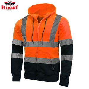 Sudaderas con capucha reflectantes de seguridad con logotipo personalizado Ropa de hombre Ropa de calle Sudaderas con capucha reflectantes de seguridad de alta visibilidad de gran tamaño - Product Image 3