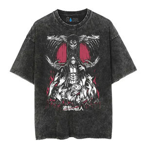 T-shirt délavé à l'acide pour hommes en gros Streetwear Hip Hop Stone wash 100% coton t-shirts avec logo personnaliser t-shirt vintage surdimensionné - Product Image 3