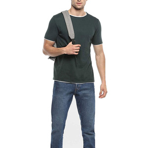 T-shirts longs pour hommes de haute qualité, col rond, 100 % coton jersey, coupe ample, impression numérique, sérigraphie, surdimensionnés, poids lourd - Product Image 5