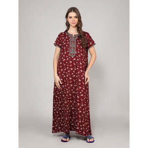 Conjunto de Bata de Noche de Manga Corta Estampada con Bolsillo Lateral y Bordado en el Cuello, Tejido Suave, para Novias, Suministro ODM, Personalizable, 3 Piezas - Product Image 1