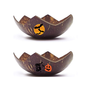 Bols de noix de coco imprimés personnalisés et écologiques de nouvelle conception pour Halloween Bols de smoothie en coquille de noix de coco étoilés uniques du Vietnam - Product Image 2