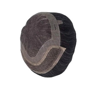 วิกผมแท้แบบโมโน ฟรอนท์ เลซ ผมจีนแท้ เกรดเวอร์จิ้น เรมี่  แบบแพทช์ ผมหยิกตรง ลอนลึก สี 1b+เทา - Product Image 3