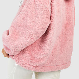 Veste polaire Teddy à la mode pour femmes nouvelle saison doublée fermeture éclair sweat à capuche surdimensionné chaud tissu tricoté sweat à capuche élégant Haus Industries - Product Image 5