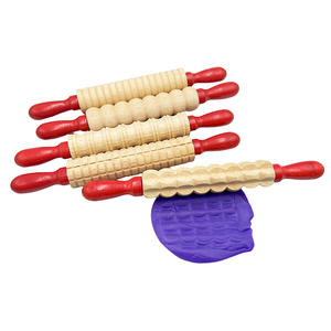 Bộ 6 hỗn hợp dập nổi 20x182mm Kid crafting công cụ cho bột chuẩn bị cán Pin bộ - Product Image 1