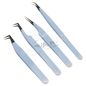 Pinzas clásicas para pestañas de punta fina para pestañas de volumen ruso y extensiones de pestañas falsas Juego de pinzas para pestañas - Product Image 4